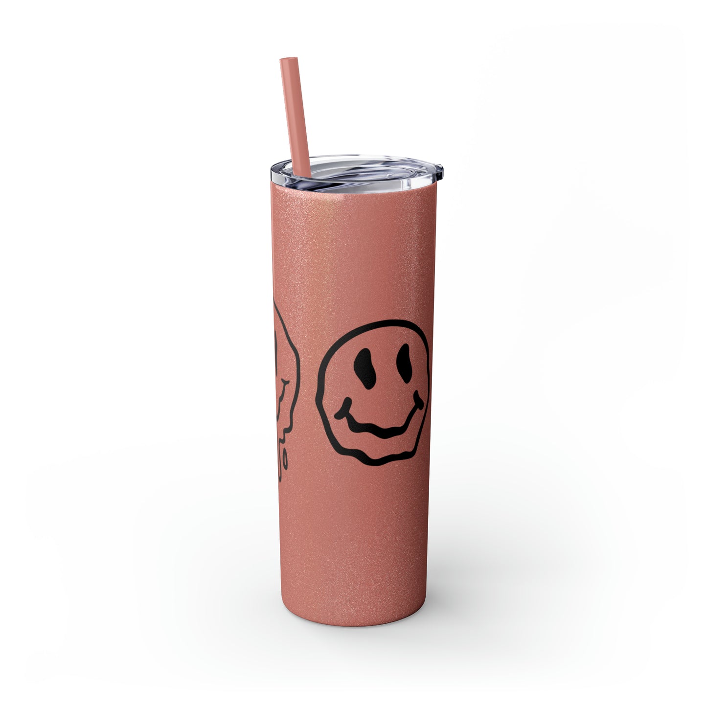 Melting Smileys Skinny Tumbler with Straw, 20oz