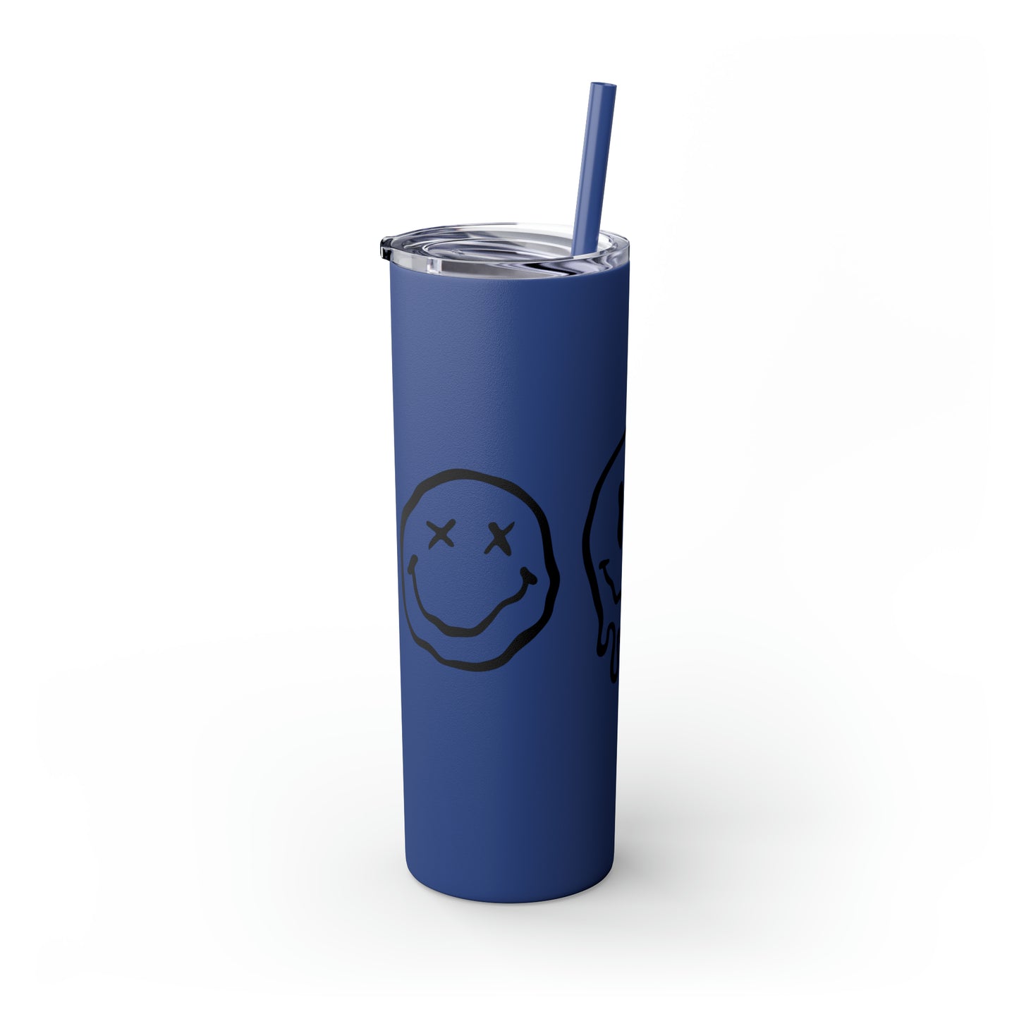 Melting Smileys Skinny Tumbler with Straw, 20oz