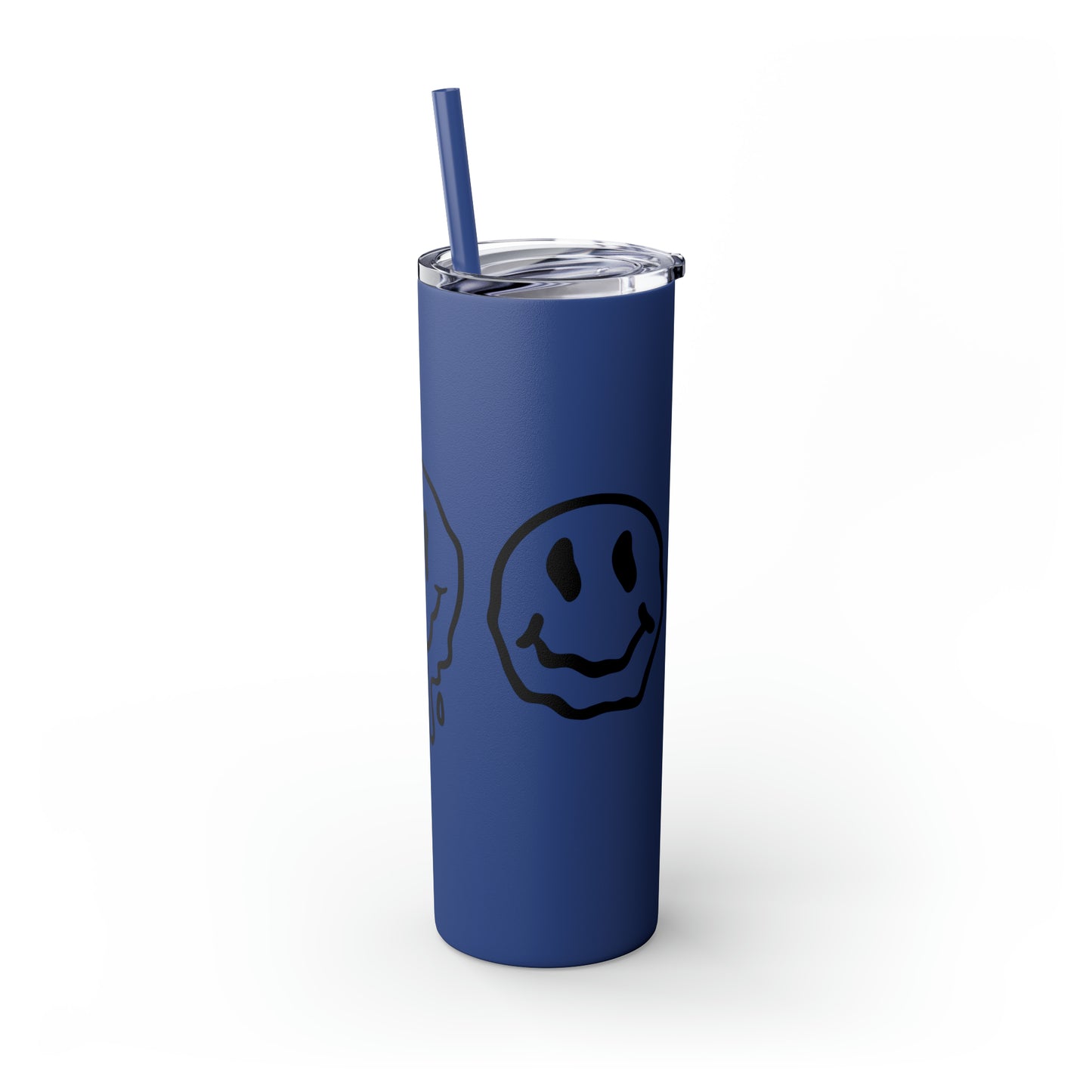 Melting Smileys Skinny Tumbler with Straw, 20oz