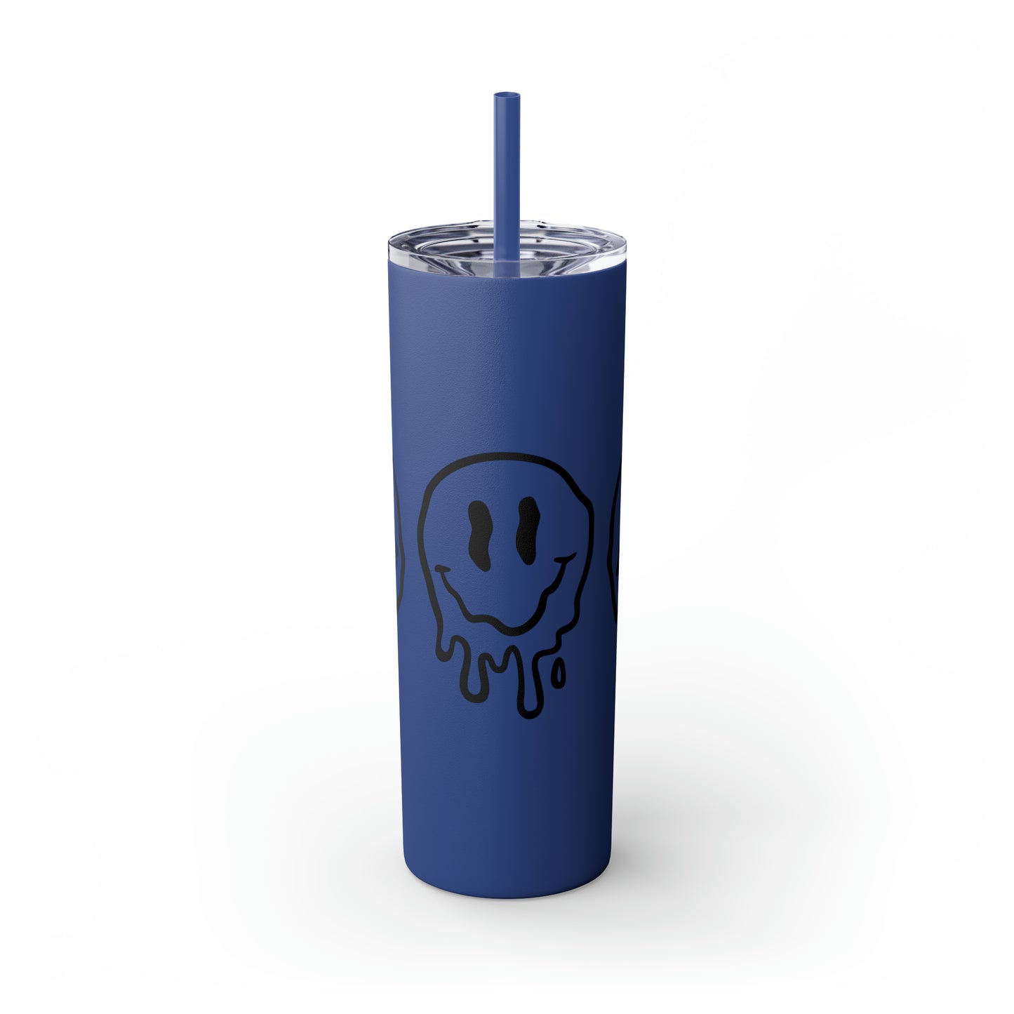 Melting Smileys Skinny Tumbler with Straw, 20oz