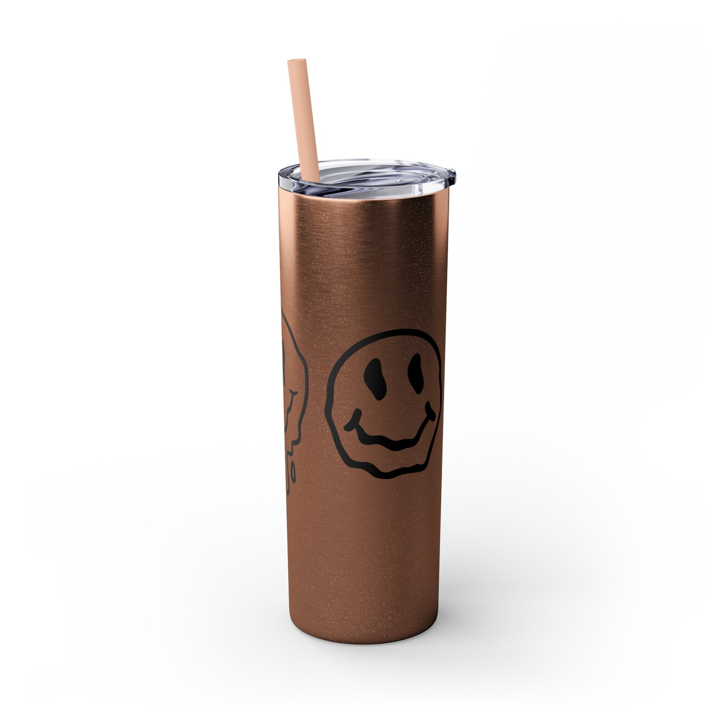 Melting Smileys Skinny Tumbler with Straw, 20oz