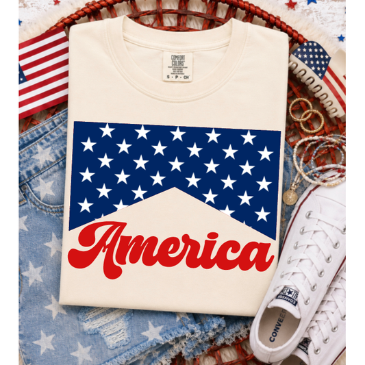 Red White & Retro Tee or Tank