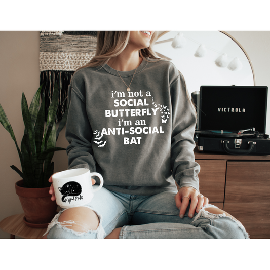 AntiSocial Bat Tee or Sweatshirt