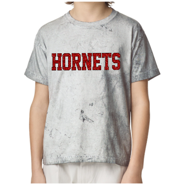 ColorBlast Glitter Hornets Youth Tee