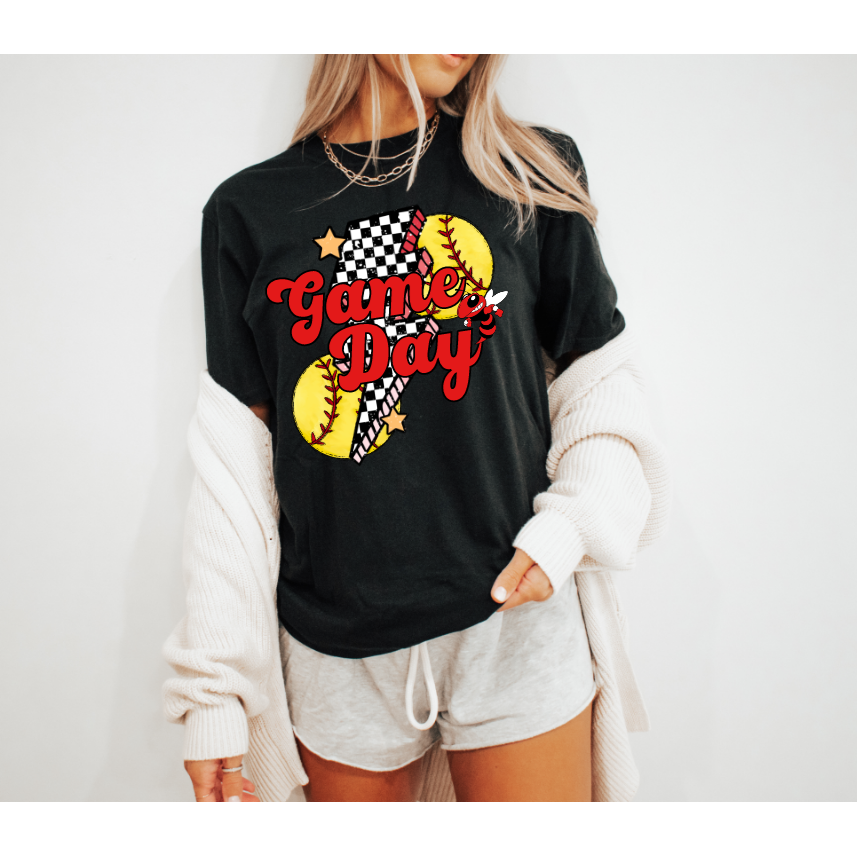Softball Game Day Hornets Tee or Sweatshirt