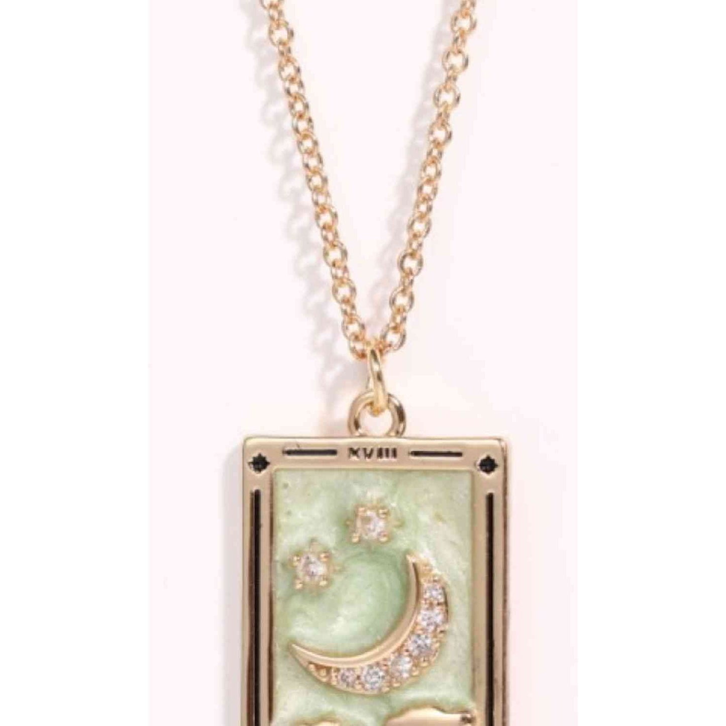 Tarot Card Pendant Stainless Steel Necklace