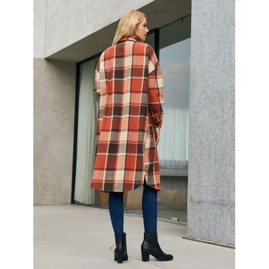Plaid Trench