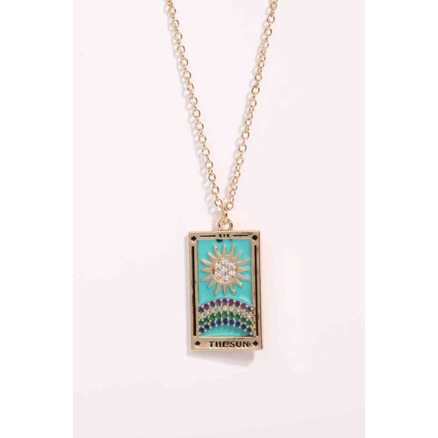 Tarot Card Pendant Stainless Steel Necklace