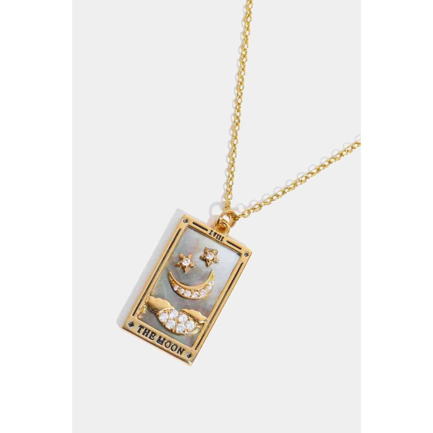 Tarot Card Pendant Stainless Steel Necklace