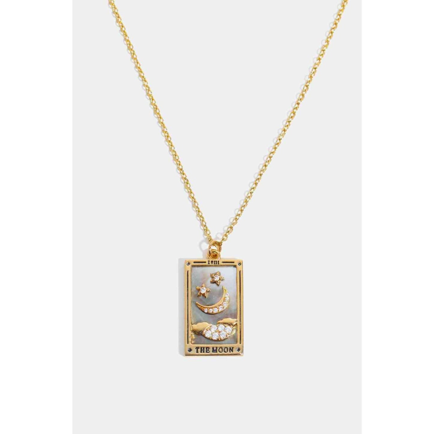 Tarot Card Pendant Stainless Steel Necklace