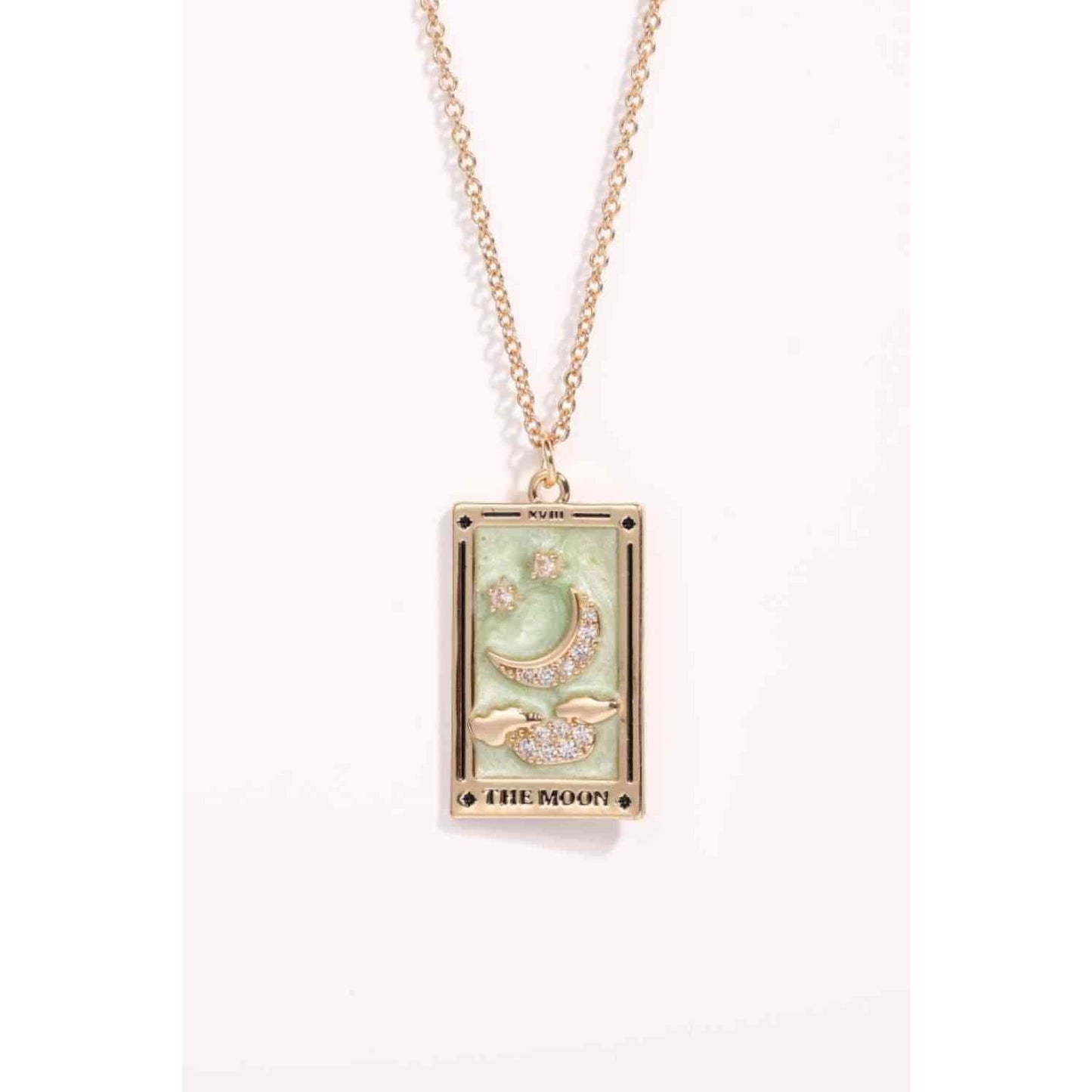 Tarot Card Pendant Stainless Steel Necklace