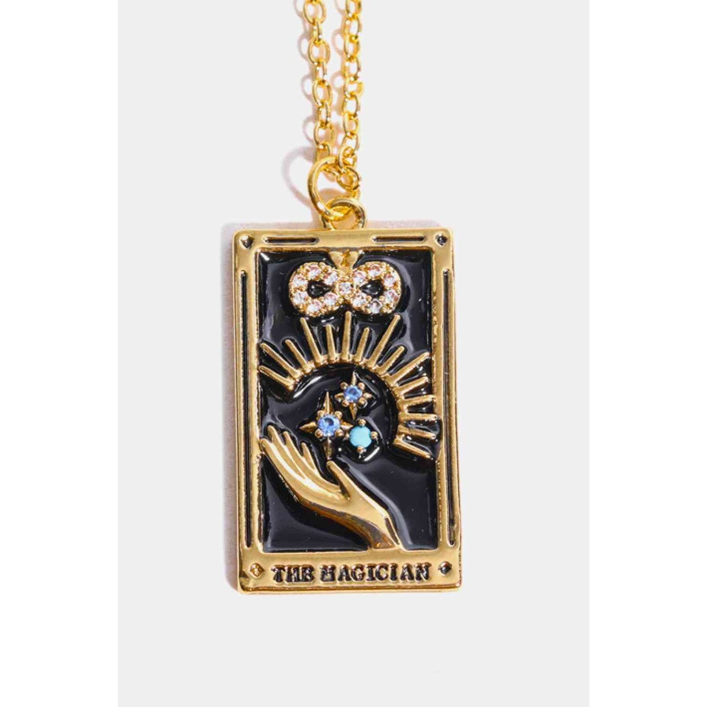 Tarot Card Pendant Stainless Steel Necklace