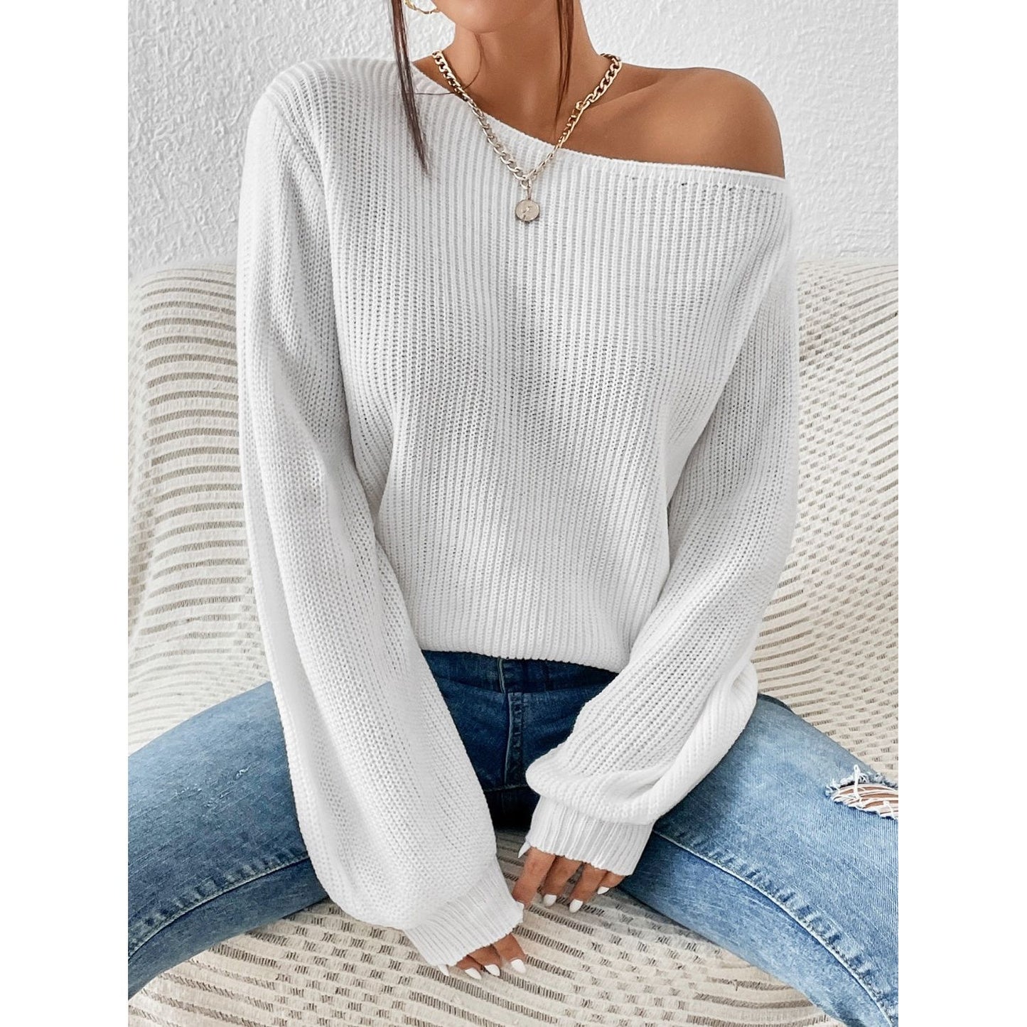 Honey Off The Shoulder Sweater