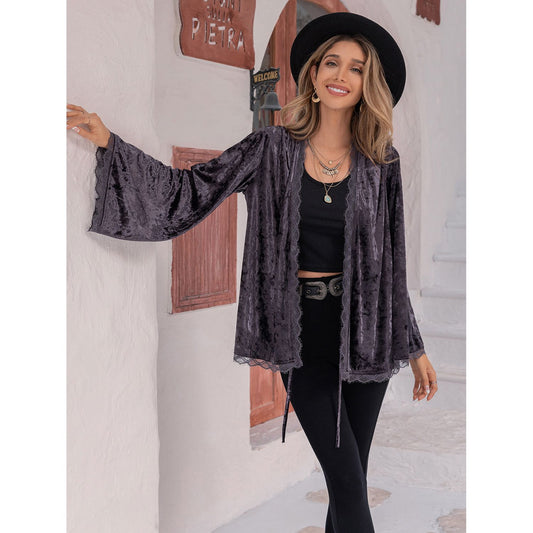 It's In The Details Lace Trim Cardigan