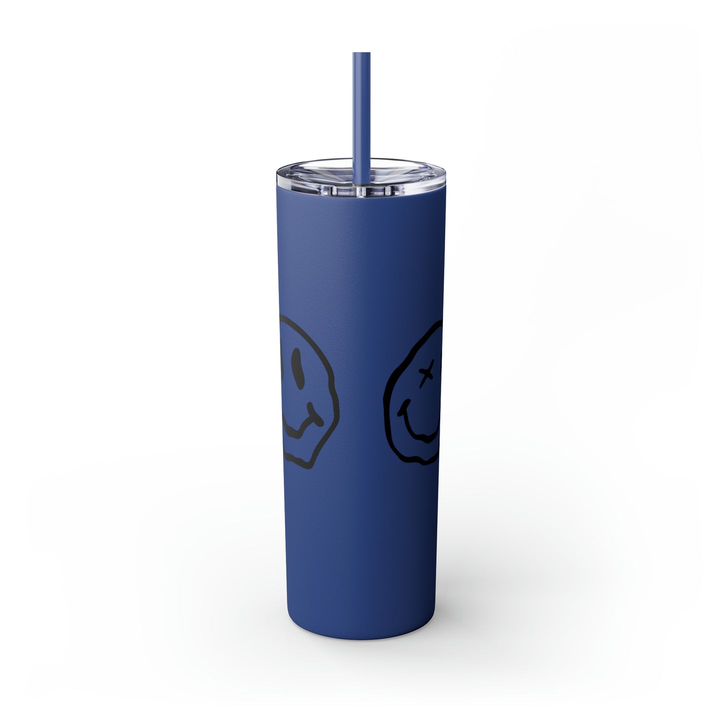 Melting Smileys Skinny Tumbler with Straw, 20oz