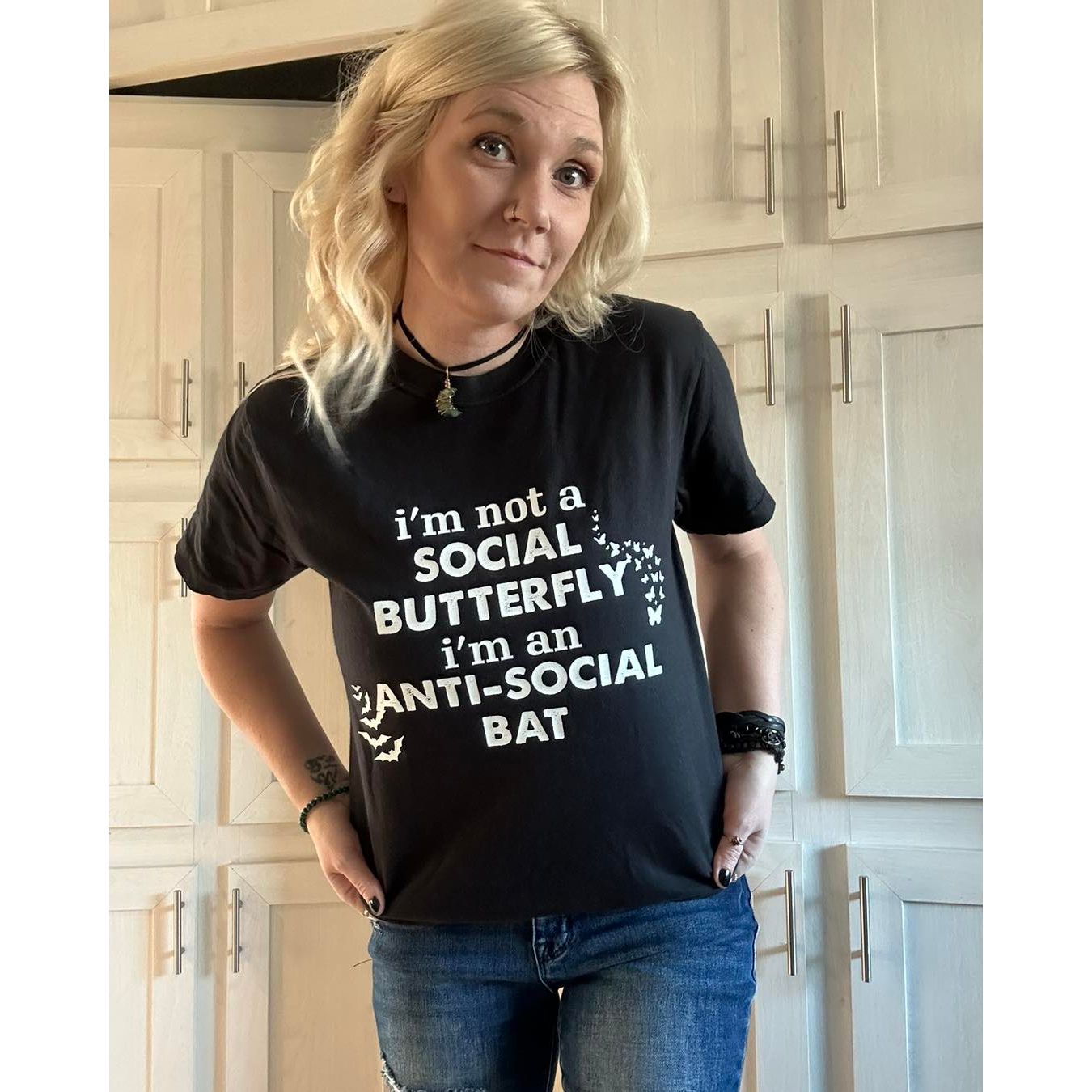 AntiSocial Bat Tee or Sweatshirt