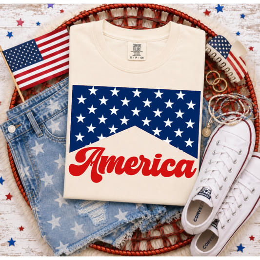 Red White & Retro Tee or Tank