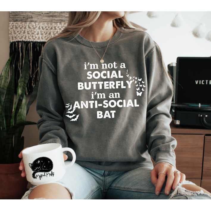 AntiSocial Bat Tee or Sweatshirt