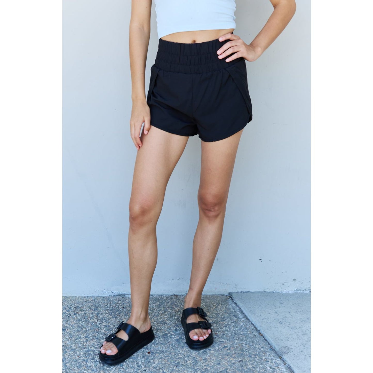 On the Move Black Athletic Shorts