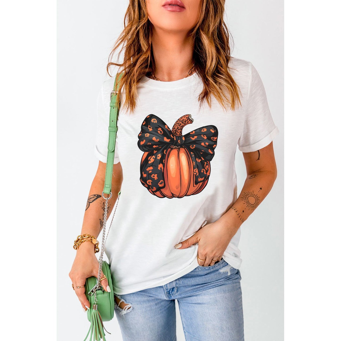 Bowed Up Pumpkin Tee