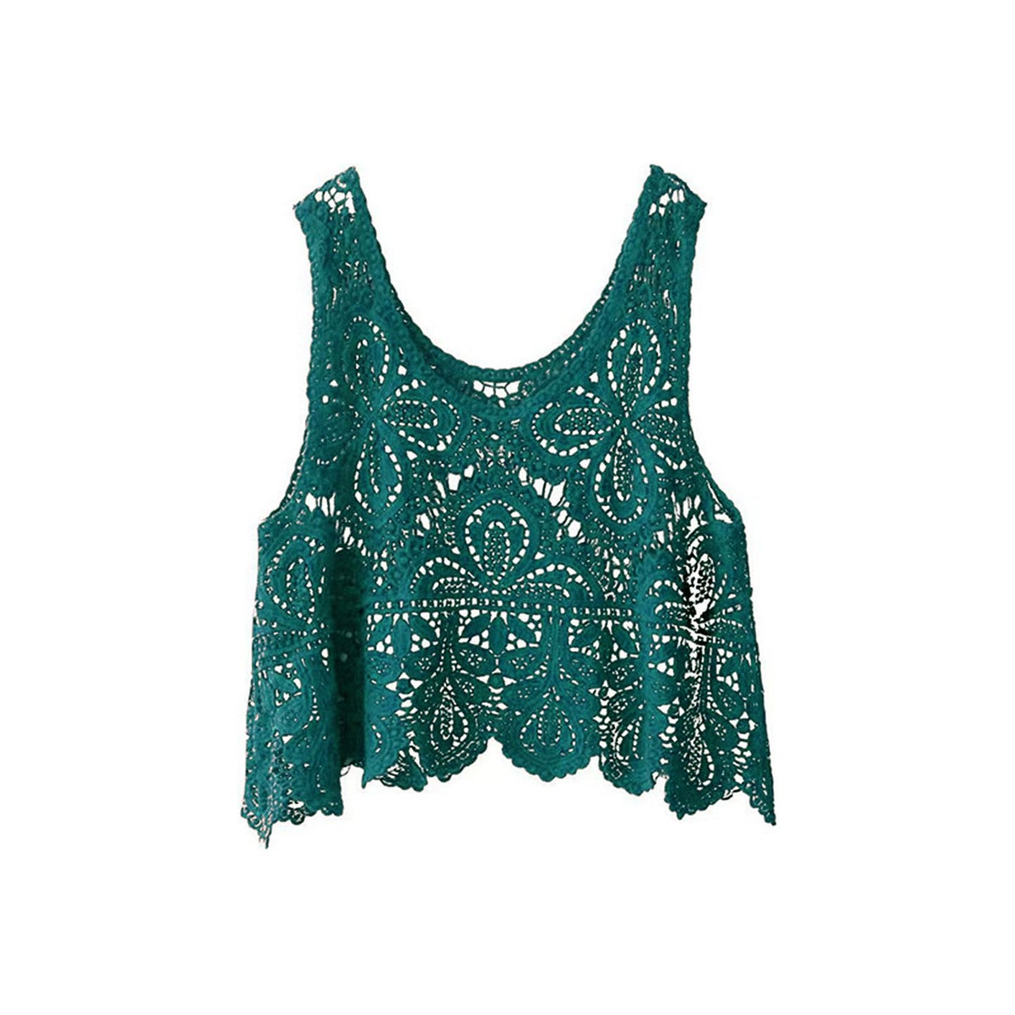 Cutout Scoop Neck Sleeveless Knit Cover Up