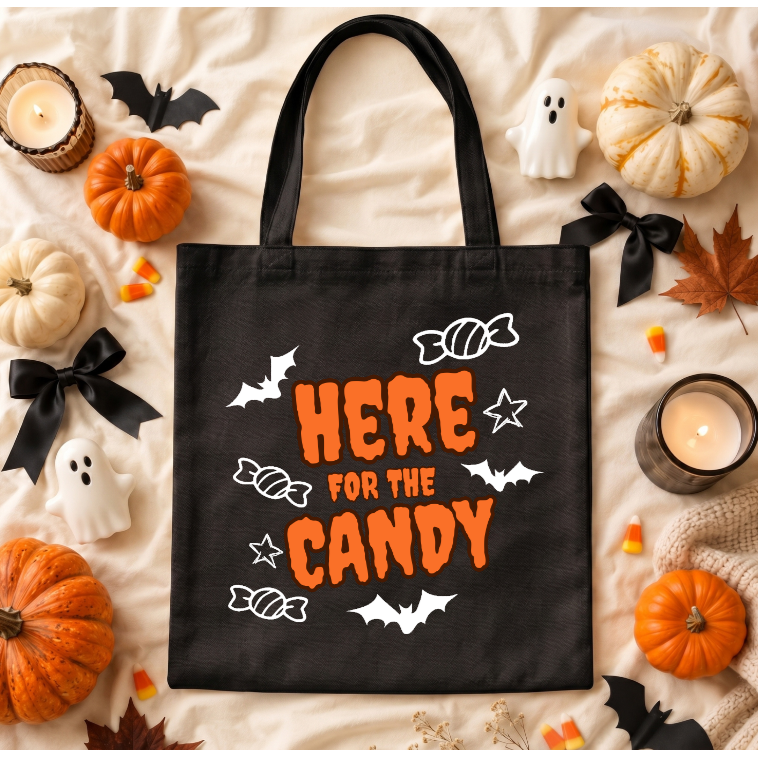 Here for the Candy Halloween Tote Bag