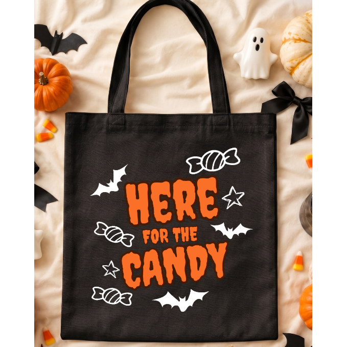 Here for the Candy Halloween Tote Bag