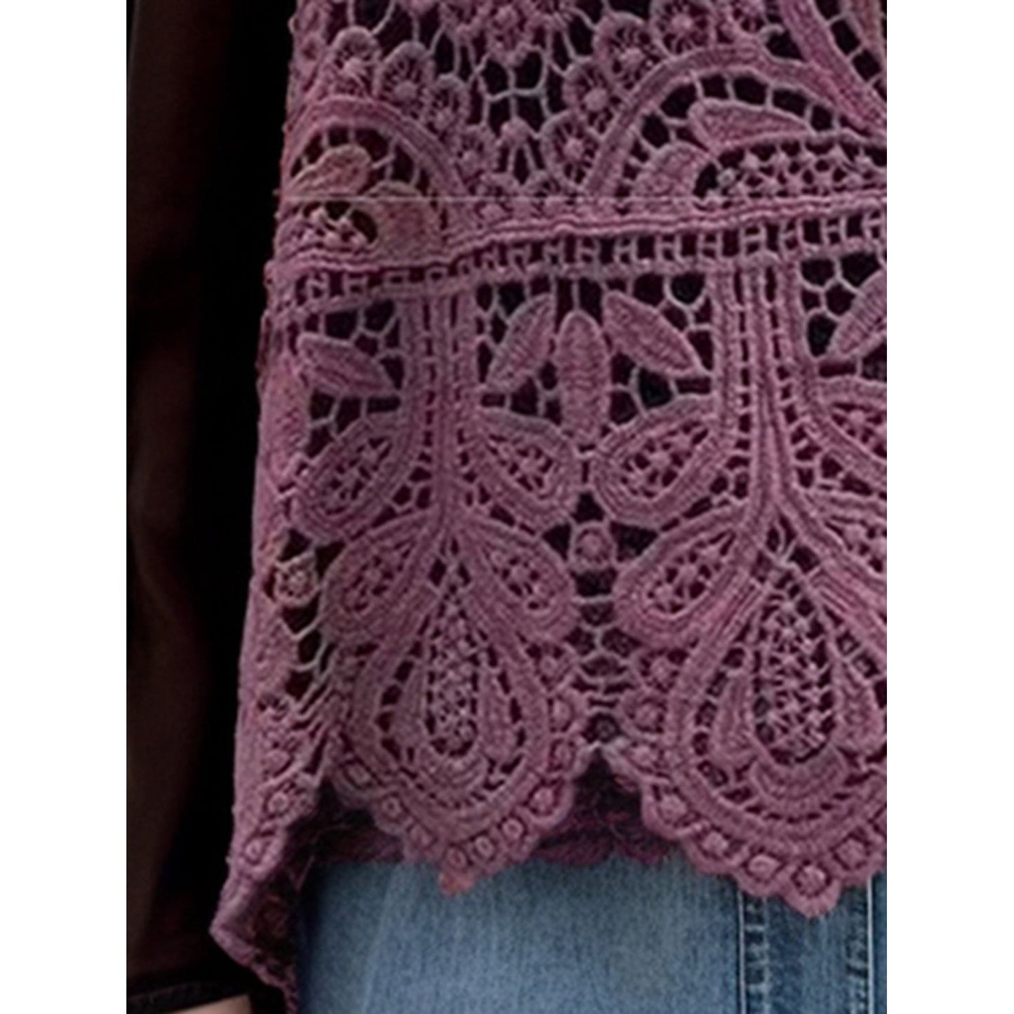 Cutout Scoop Neck Sleeveless Knit Cover Up