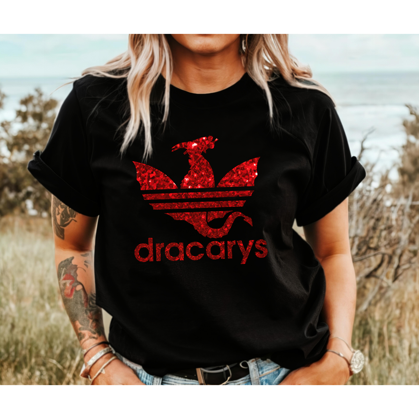 Dracarys Glitter Tee or Tank