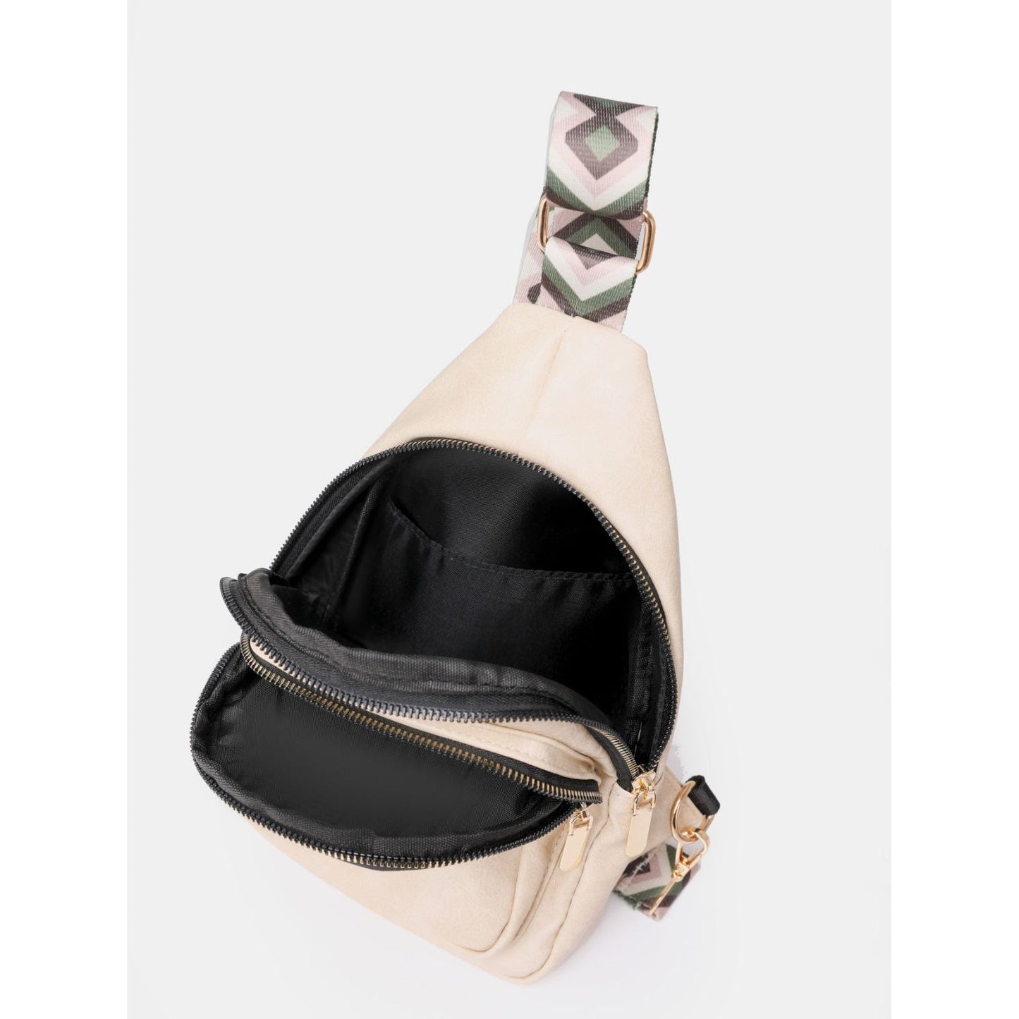 PU Leather Adjustable Strap Sling Bag