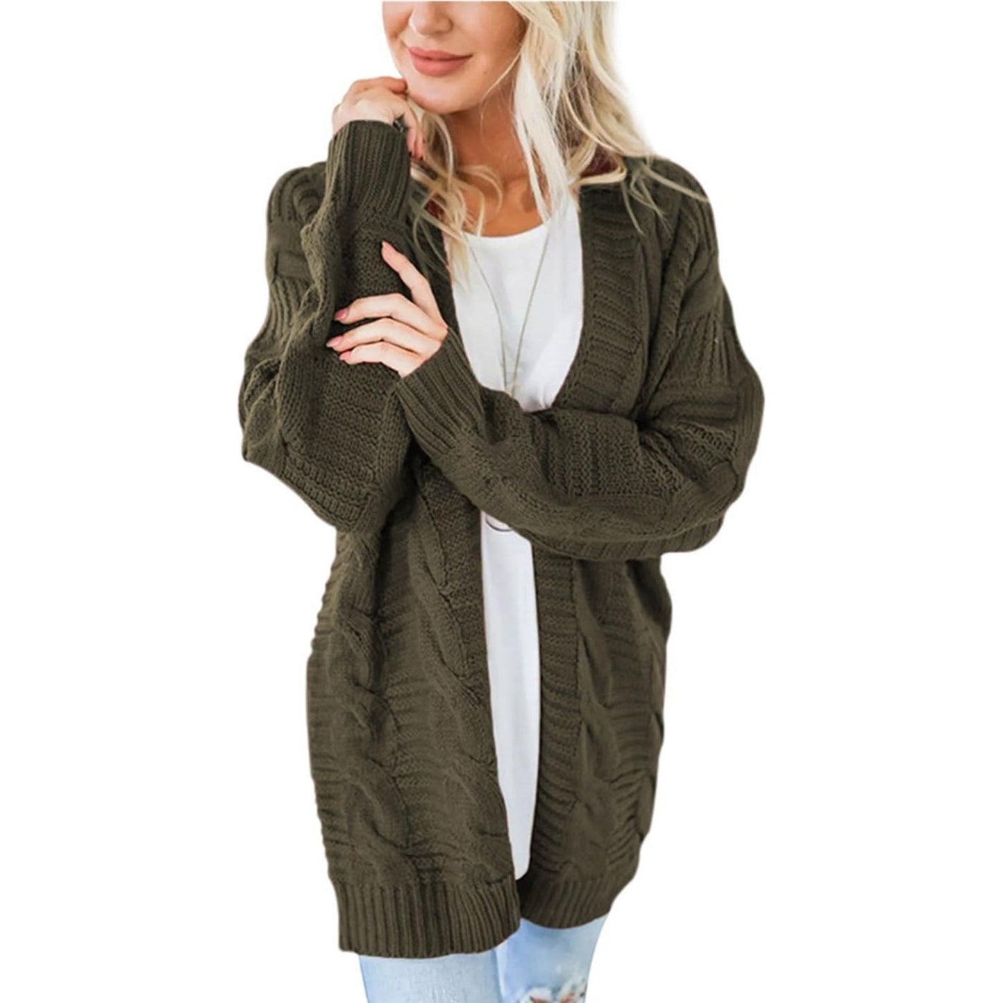 Mystically Cozy Cable-Knit Cardigan