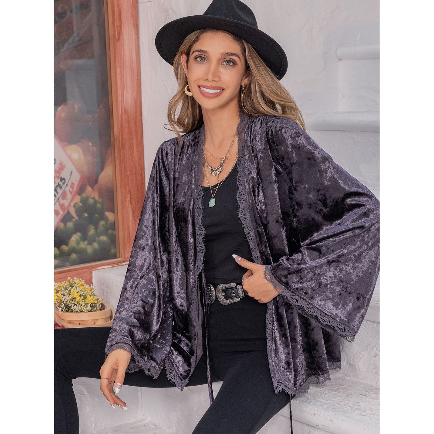 It's In The Details Lace Trim Cardigan