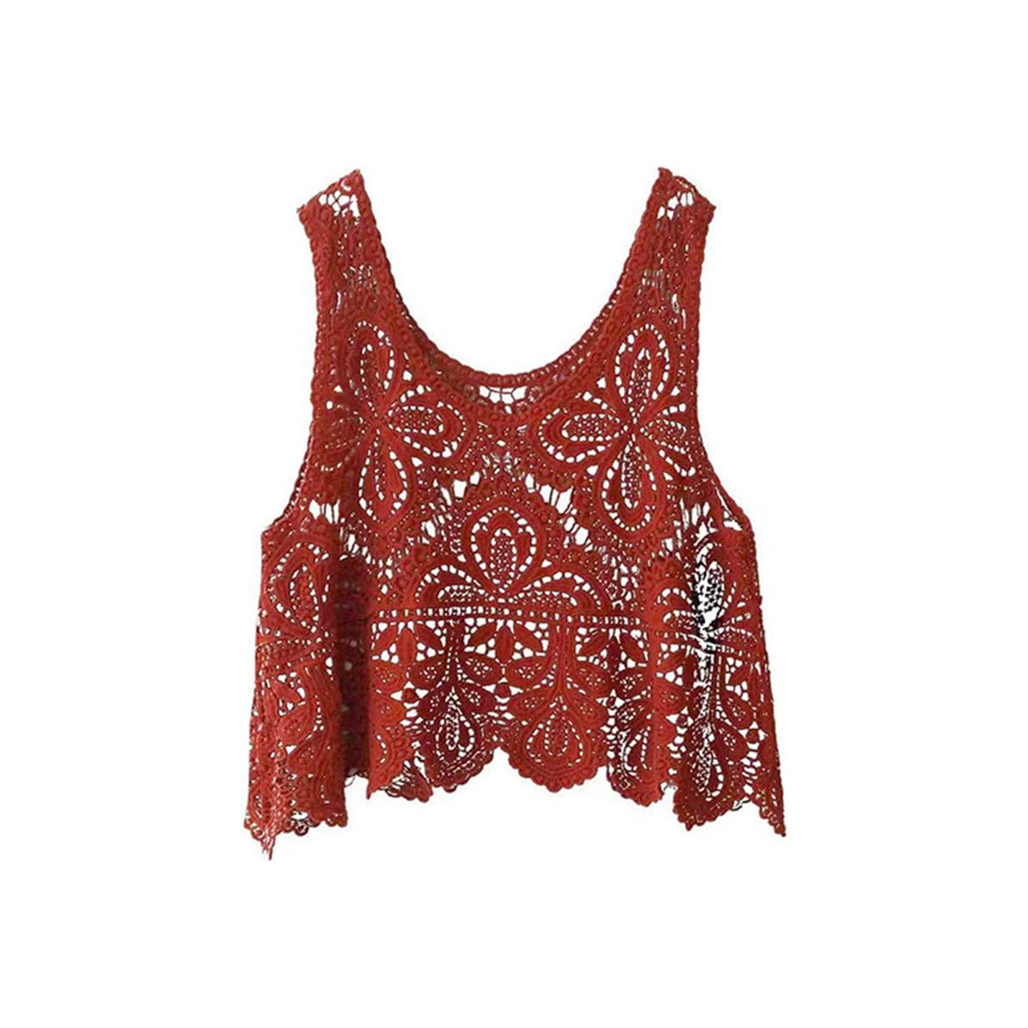 Cutout Scoop Neck Sleeveless Knit Cover Up