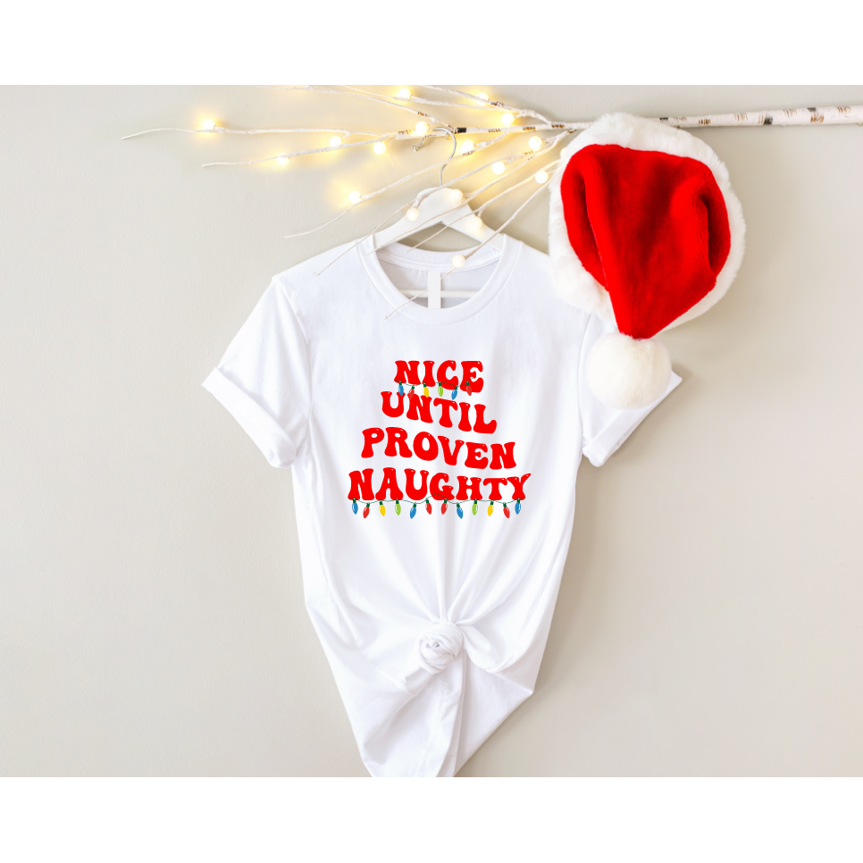 Nice Until Proven Naughty Tee or Sweatshirt