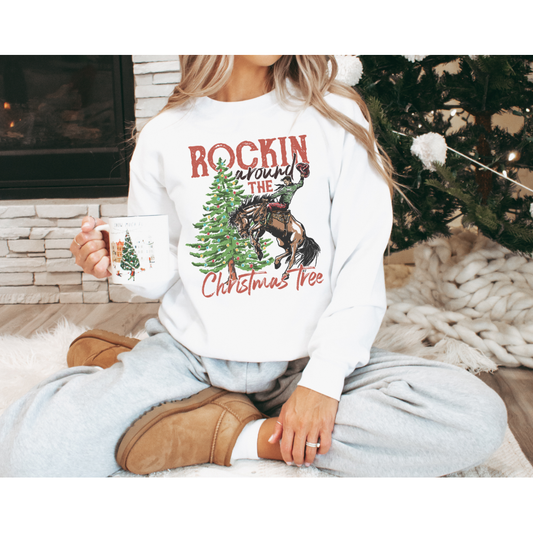Rockin' Around Christmas Tree-Rodeo Tee or Sweatshirt