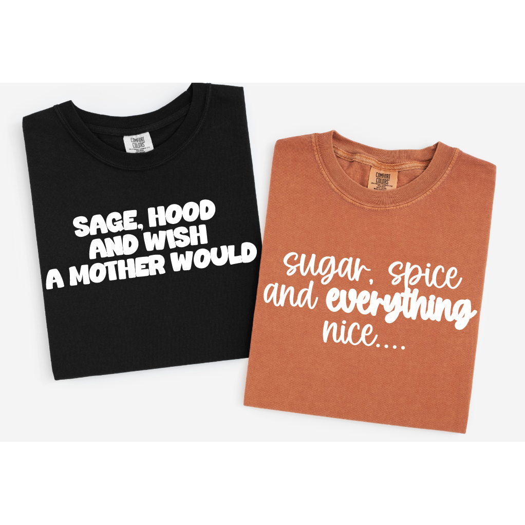 Sugar, Spice/Sage, Hood Tee (sold separately)