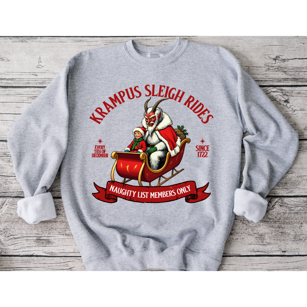 Krampus Sleigh Rides Tee or Sweatshirt