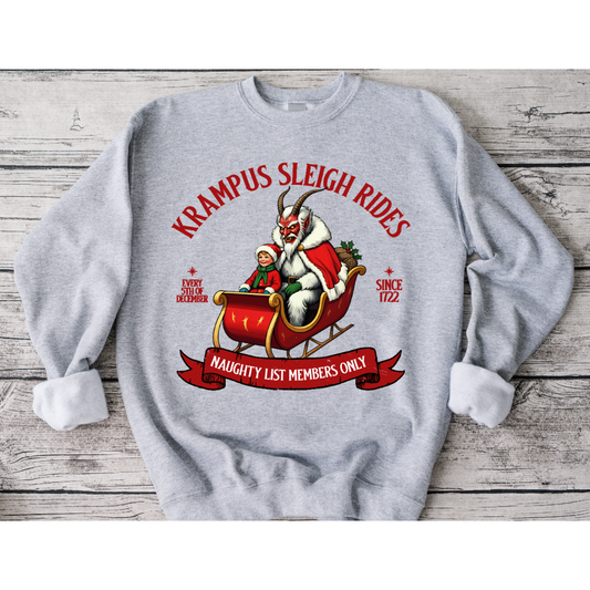 Krampus Sleigh Rides Tee or Sweatshirt