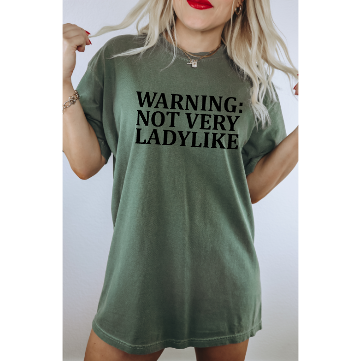 Warning:Not Very Ladylike Tee or Sweatshirt