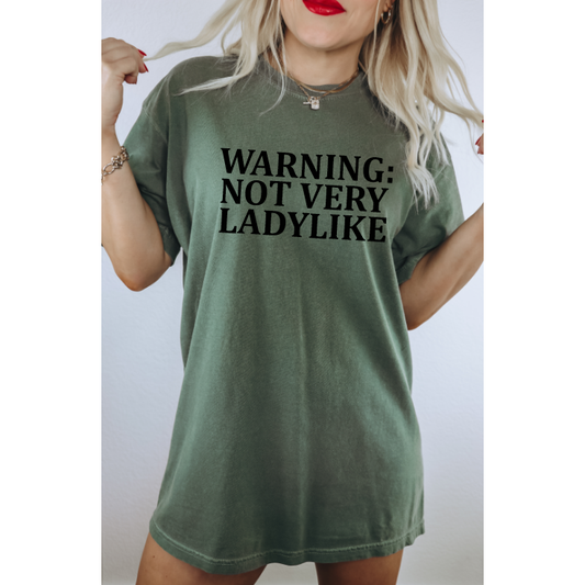 Warning:Not Very Ladylike Tee or Sweatshirt