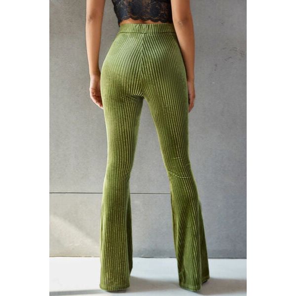 Comfy Cozy Ribbed High Waist Flare Pants