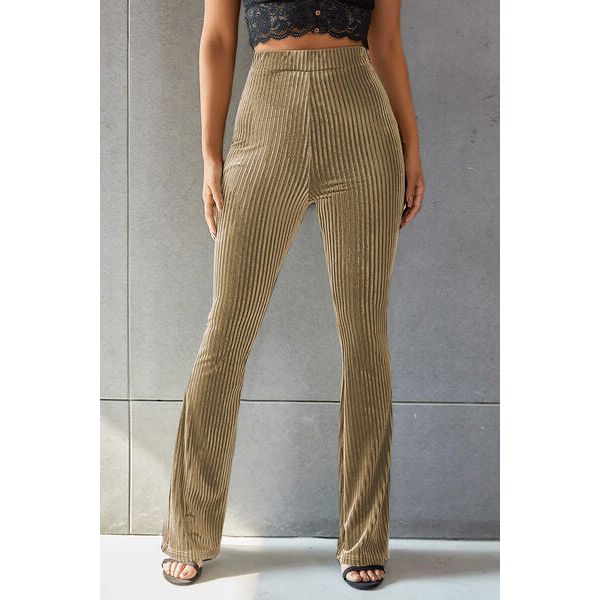 Comfy Cozy Ribbed High Waist Flare Pants