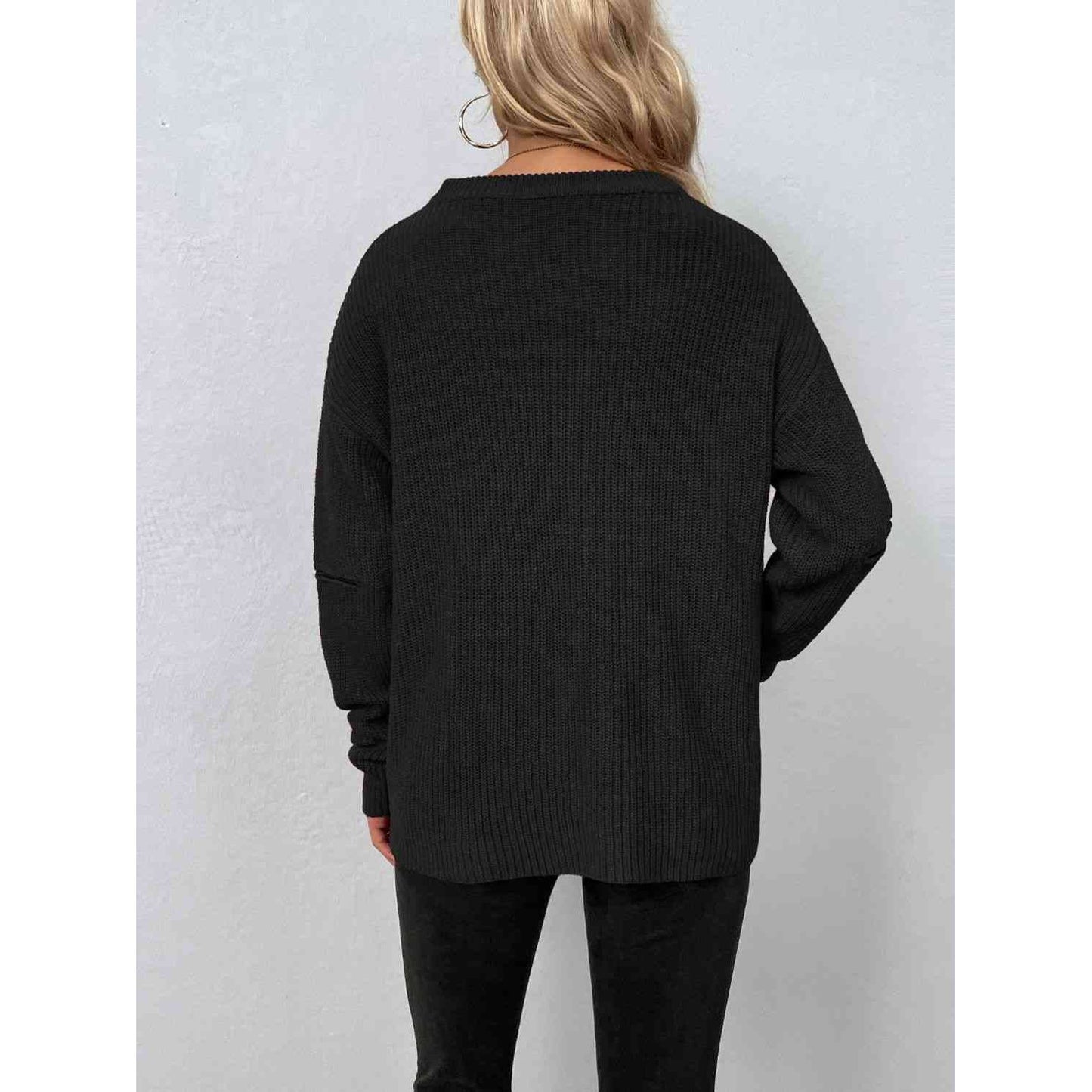 Cutout Zip Detail Sweater