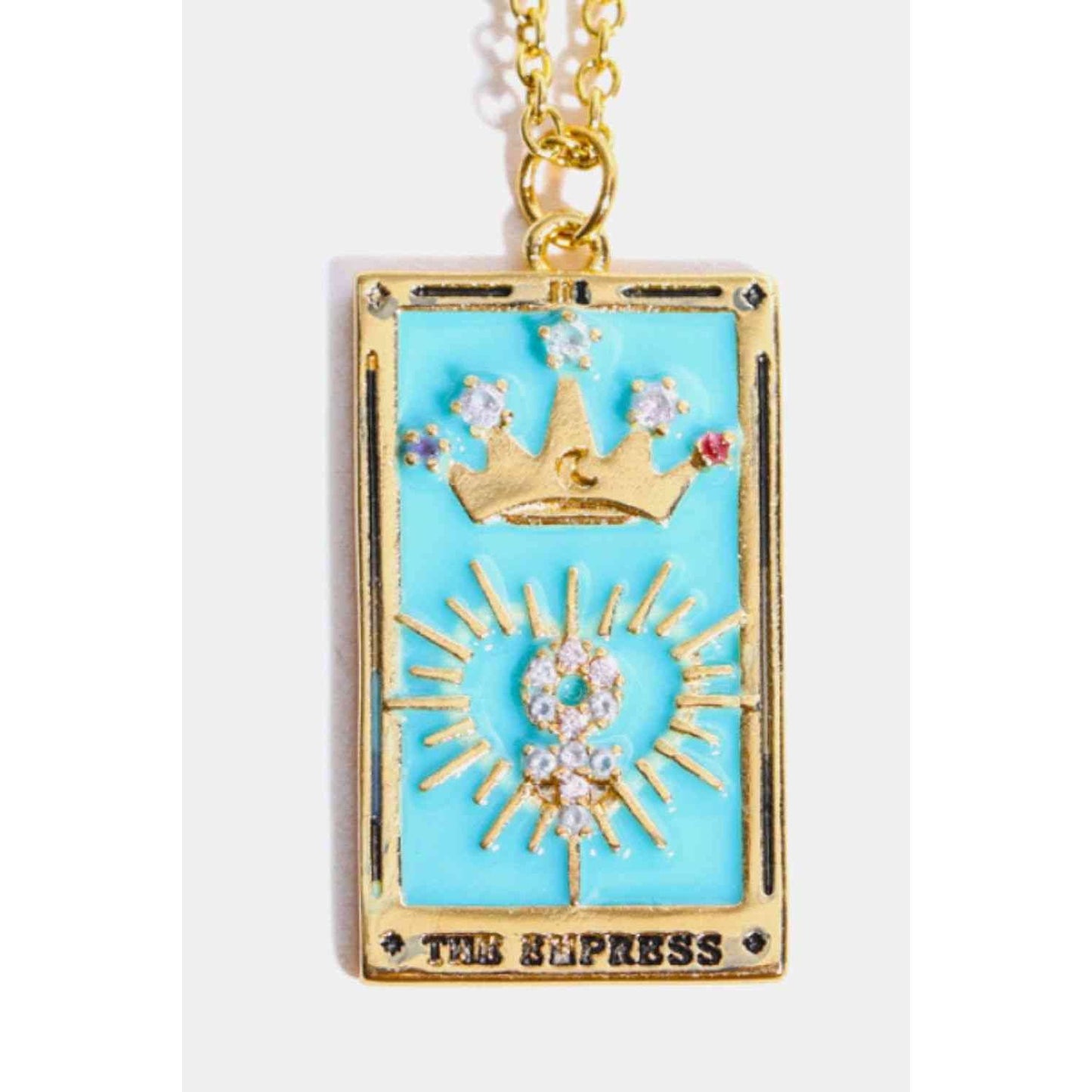 Tarot Card Pendant Stainless Steel Necklace