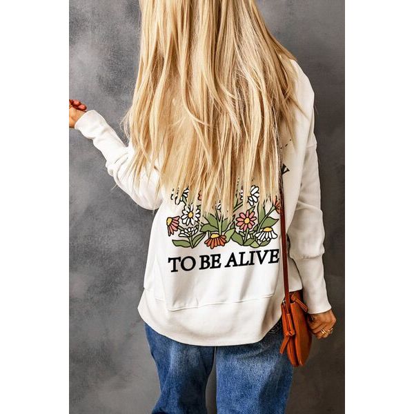 BEAUTIFUL DAY TO BE ALIVE Half Snap Hoodie