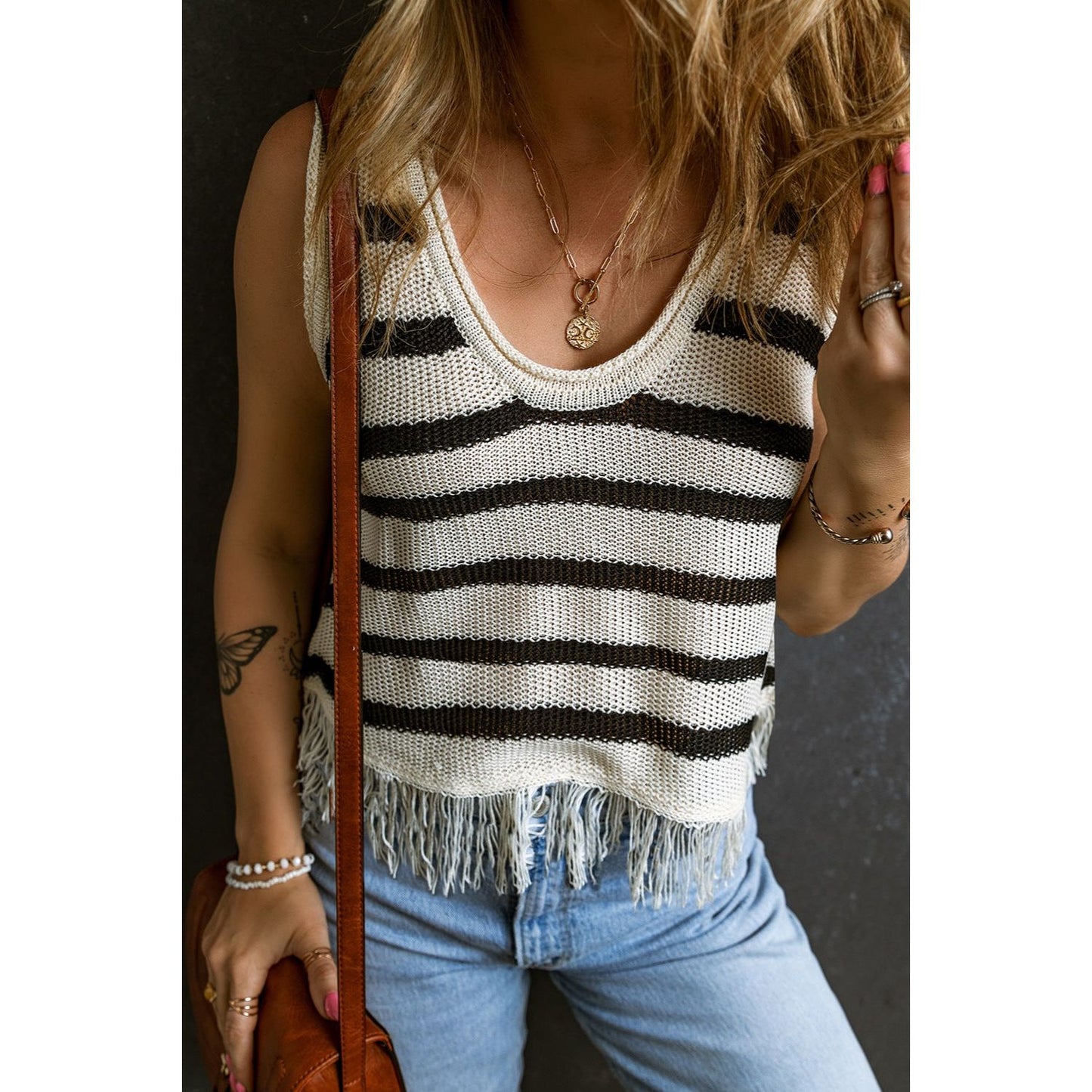 Fringe Stripe Tank