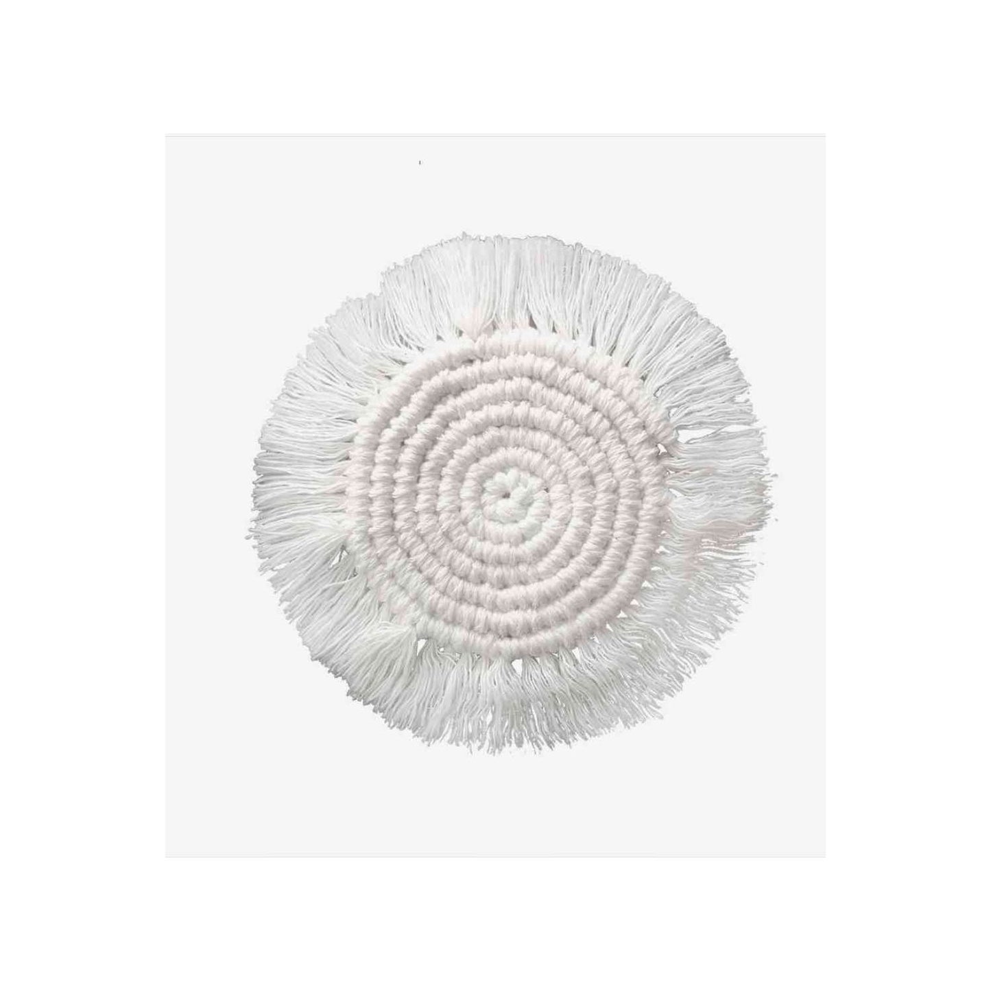 2-Piece Macrame Round Cup Mat