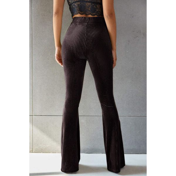 Comfy Cozy Ribbed High Waist Flare Pants