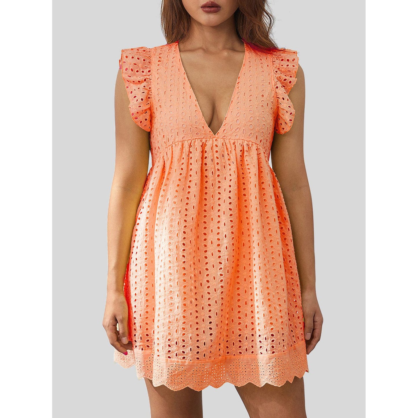 Ruffled Up Eyelet Dress