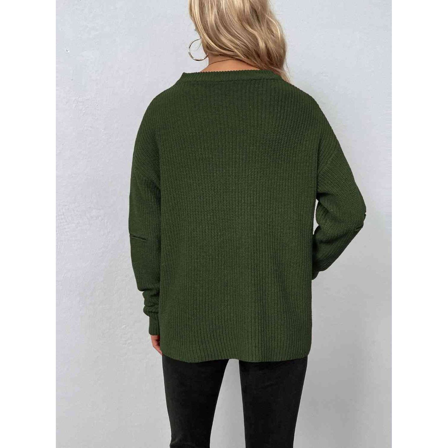 Cutout Zip Detail Sweater